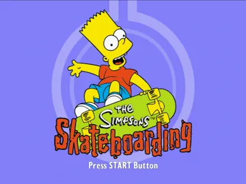 The Simpsons Skateboarding screen shot title